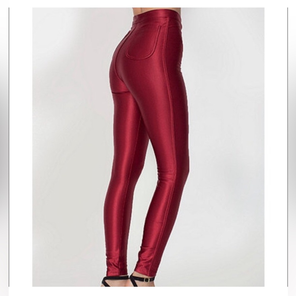 Red disco pants American apparel small